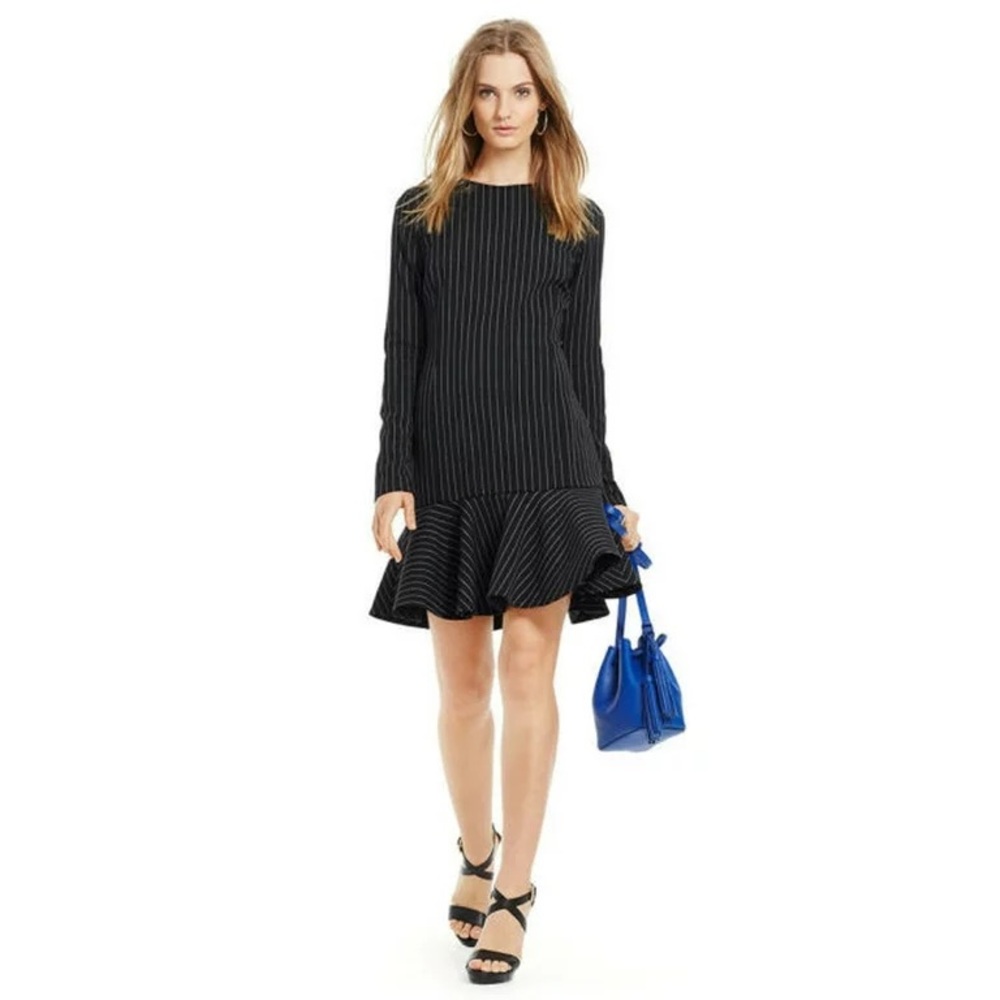 Tracy Mills Black Striped Dress N229-40 - Picture 1 of 11